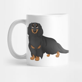 Black & Tan Longhaired Dachshund Dog Mug